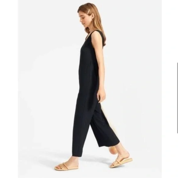 Everlane Japanese GoWeave Black Jumpsuit NWT